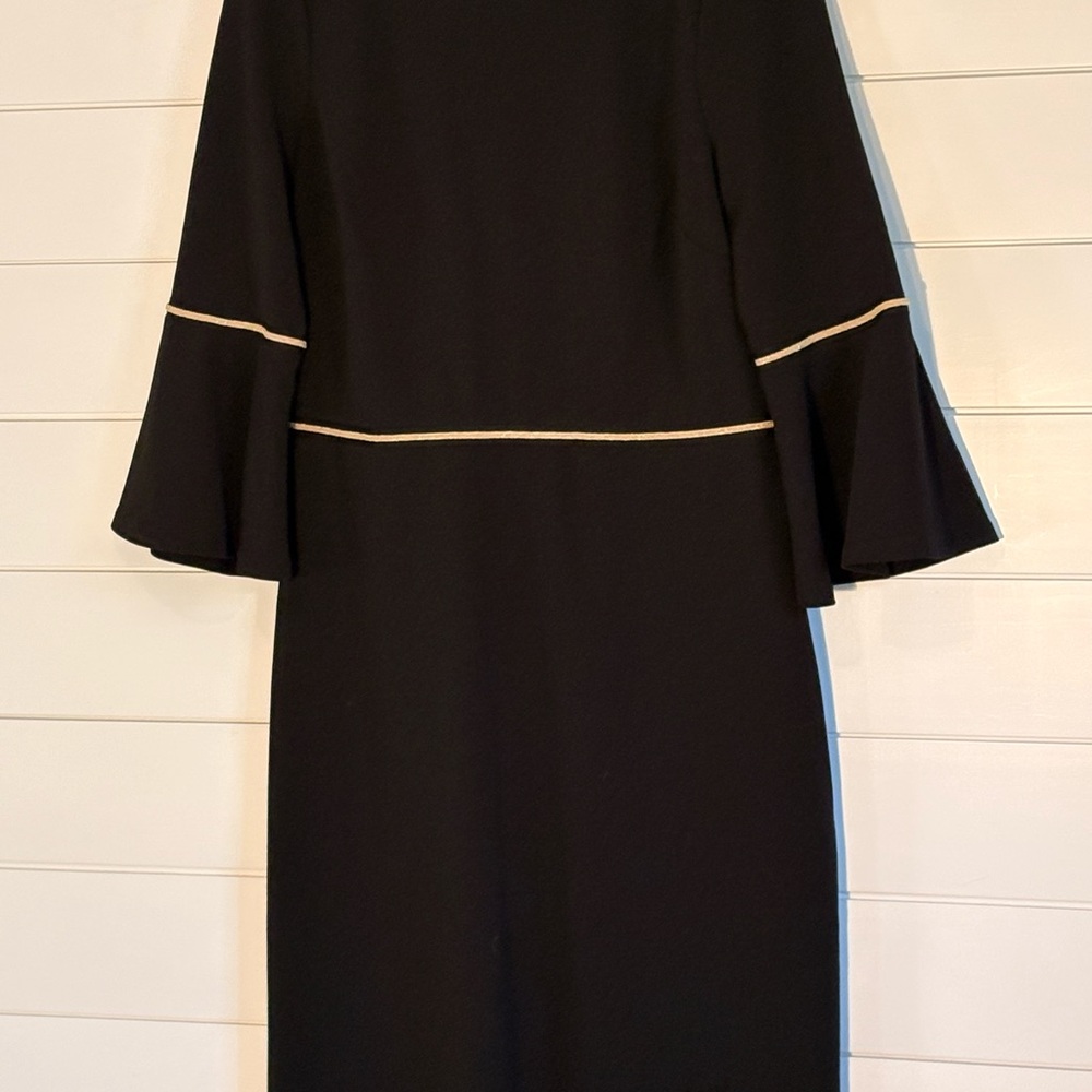 Tommy Hilfiger Black Dress with Gold Trim